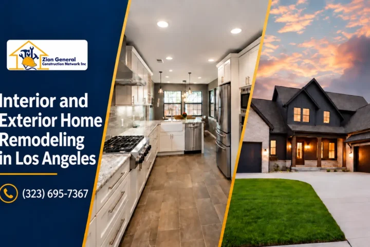 Zion General Construction Network Inc. provides interior and exterior home remodeling services in Los Angeles. You work directly with our team to discuss your goals, plan the improvements, and complete the remodeling work. Call (323) 695-7367 to discuss your project.